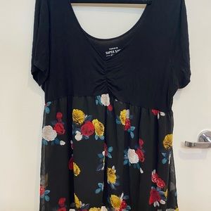 Torrid Floral Supersoft Shirt - Size 3